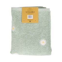 Daisy Sage Embroidered Hand Towel - thumbnail 2