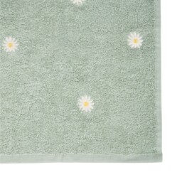 Daisy Sage Embroidered Hand Towel - thumbnail 4