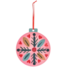 The Christmas Gift Co Hanging Wooden Decorations 4 Pack - thumbnail 3
