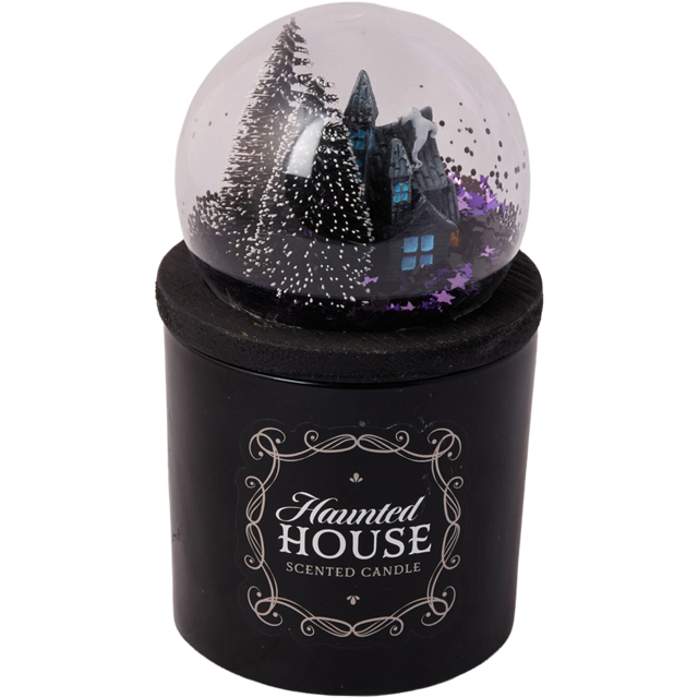 Haunted House Globe Candle Black - image 1