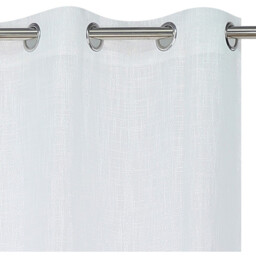 Cosmo Slub Voile Eyelet Curtain Silver 140 x 240cm - thumbnail 3