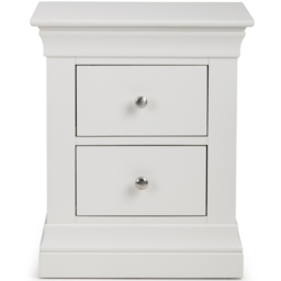 Julian Bowen Clermont 2 Drawer Surf White Bedside Table - thumbnail 3