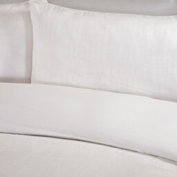 Waffle Block Duvet Set White Superking - thumbnail 3