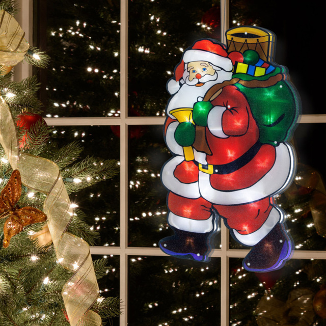The Christmas Workshop 20 LED Santa Silhouette Window Light Warm White - image 1