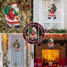 The Christmas Workshop 20 LED Santa Silhouette Window Light Warm White - thumbnail 4