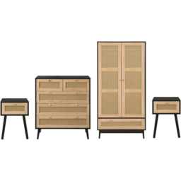 Birlea Croxley Black Bedroom Furniture Set - thumbnail 2