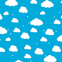 Origin Murals Cartoon Cloudy Sky Blue Wall Mural - thumbnail 2
