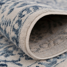 Kukoon Oscar Claudia Flat Vintage Blue Floral Medallion Rug 80 x 150cm - thumbnail 3