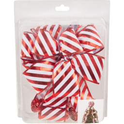 Single Sleigh Bells Ring Bow Christmas Tree Topper 183cm in Assorted styles - thumbnail 1
