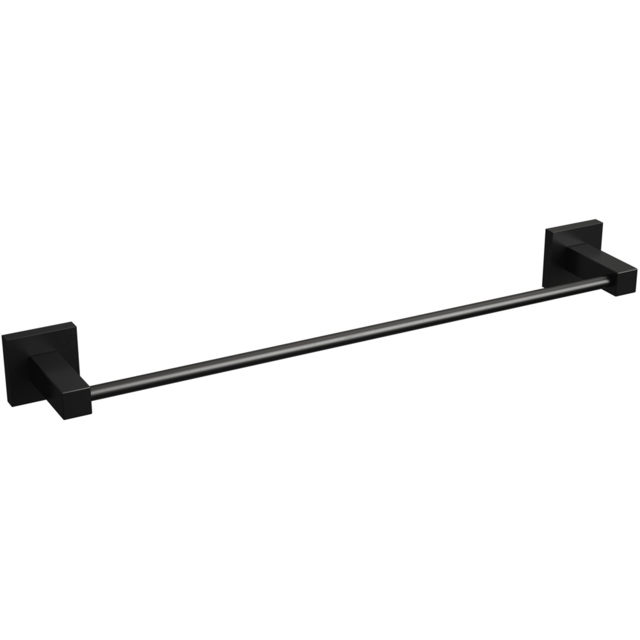Rothley Square Matt Black Towel Rail 450mm - image 1