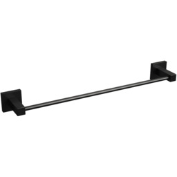 Rothley Square Matt Black Towel Rail 450mm