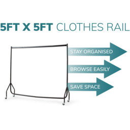 House of Home Heavy Duty Clothes Rail 5 x 5ft - thumbnail 4