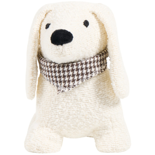 Boucle White Dog Doorstop - image 1