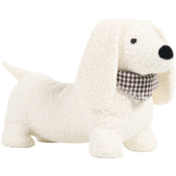 Boucle White Dog Doorstop - thumbnail 2
