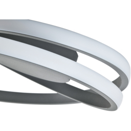 Happy Homewares Single Loop Strip Flush Matt Grey LED Ceiling Light Fitting - thumbnail 3