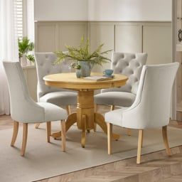 Furniturebox Fowey Kensington Oak Effect 4 Seater Wooden Extendable Dining Set - thumbnail 1