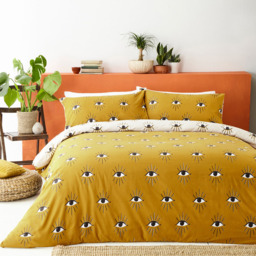 furn. Theia King Size Ochre Duvet Set