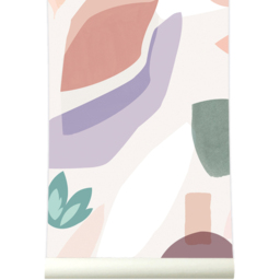 Grandeco Roomblush Floral Pieces Pastel Nude 4 Lane Wall Mural - thumbnail 3