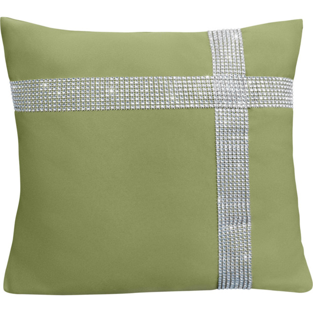 Velosso Green Diamante Cross Filled Cushion 43 x 43cm 2 Pack - image 1