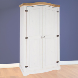 Core Products Corona 2 Door White Wardrobe - thumbnail 1