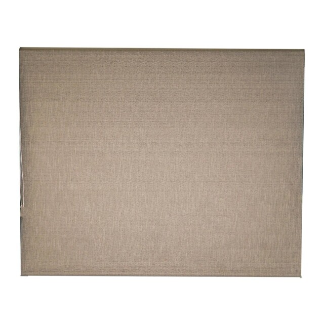 Grey Linen Textured Blackout Roller Blind 90 x 165cm