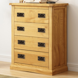 Cabinet Bits Lucca 4 Drawer Chest of Drawers with Brass Drop Handle