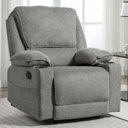 Furniture Online Sydney Grey Manual Recliner Chair with Cup Holder - thumbnail 1