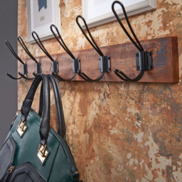 Headbourne Black 6 Hook Coat Rail - thumbnail 2