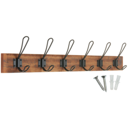 Headbourne Black 6 Hook Coat Rail