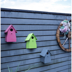 St Helens Multicolour Wooden Bird House Set of 3 - thumbnail 2