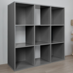 Homebase Compact Grey 9 Compartment Cube Storage Unit