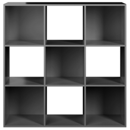 Homebase Compact Grey 9 Compartment Cube Storage Unit - thumbnail 3