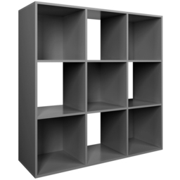 Homebase Compact Grey 9 Compartment Cube Storage Unit - thumbnail 2