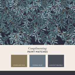 William Morris Bough Navy Mural - thumbnail 4