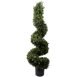 Leaf Spiral Boxwood Artificial Tree in Pot 4ft - thumbnail 1