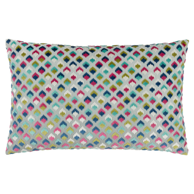 Paoletti Lexington Multicolour Velvet Jacquard Cushion - image 1