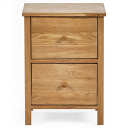 Julian Bowen Coxmoor 2 Drawer Oak Bedside Table - thumbnail 3