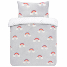 Smart Living Double Fleece Glow in the Dark Rainbow Duvet Set - thumbnail 2