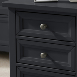 Julian Bowen Maine 3 Drawer Anthracite Bedside Table - thumbnail 3