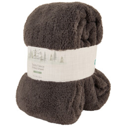 Teddy Fleece Fitted Sheet Charcoal Db - Charcoal / Double - thumbnail 2