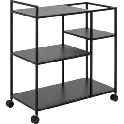 Florence Newcastle 4 Shelf Matt Black Serving Trolley