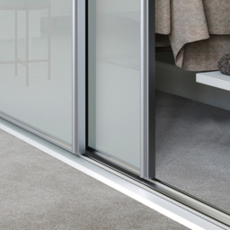 Spacepro Single Panel Silver Frame Silver Mirror Attic Sliding Door 1100 x 762mm - thumbnail 4