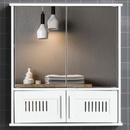 Kleankin White Bathroom Mirror Cabinet