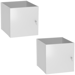 Homebase Single Door White Cube Storage Insert 2 Pack