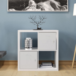 Homebase Single Door White Cube Storage Insert 2 Pack - thumbnail 2