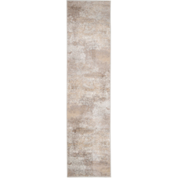 Kukoon Neutral and Beige Distressed Abstract Rug 240 x 60cm - thumbnail 1