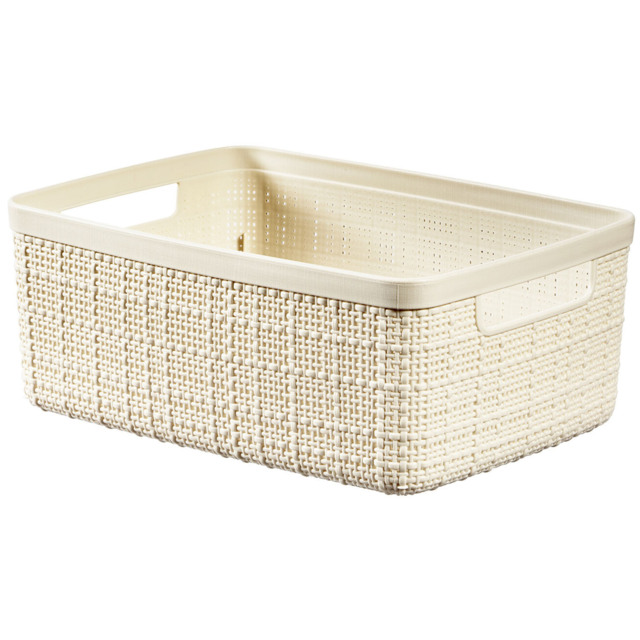 Curver Off White Jute Design Storage Basket 4.5L - image 1