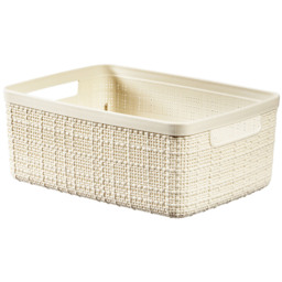 Curver Off White Jute Design Storage Basket 4.5L - thumbnail 1