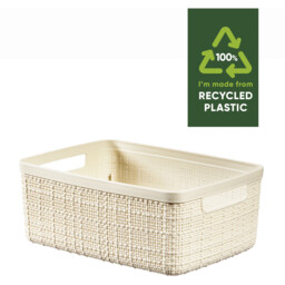 Curver Off White Jute Design Storage Basket 4.5L - thumbnail 3