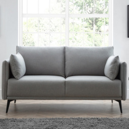 Julian Bowen Rohe 2 Seater Platinum Wool Sofa